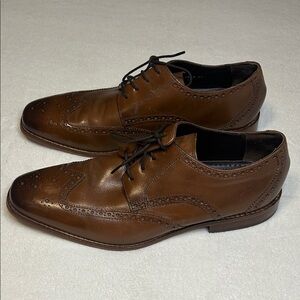 Florsheim Brown Leather Wingtip Derby Shoes Brogue Oxford Men’s 11